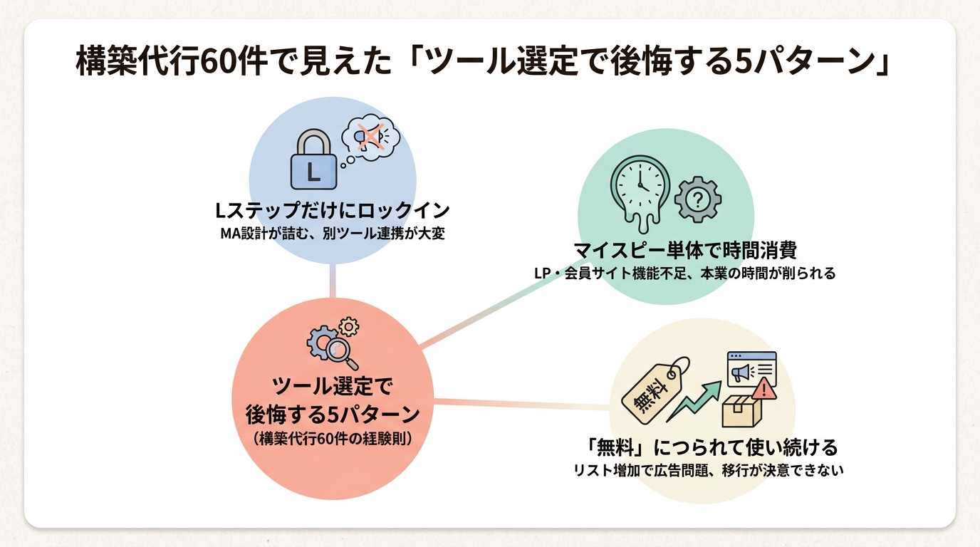 構築代行60件で見えた「ツール選定で後悔する5パターン」