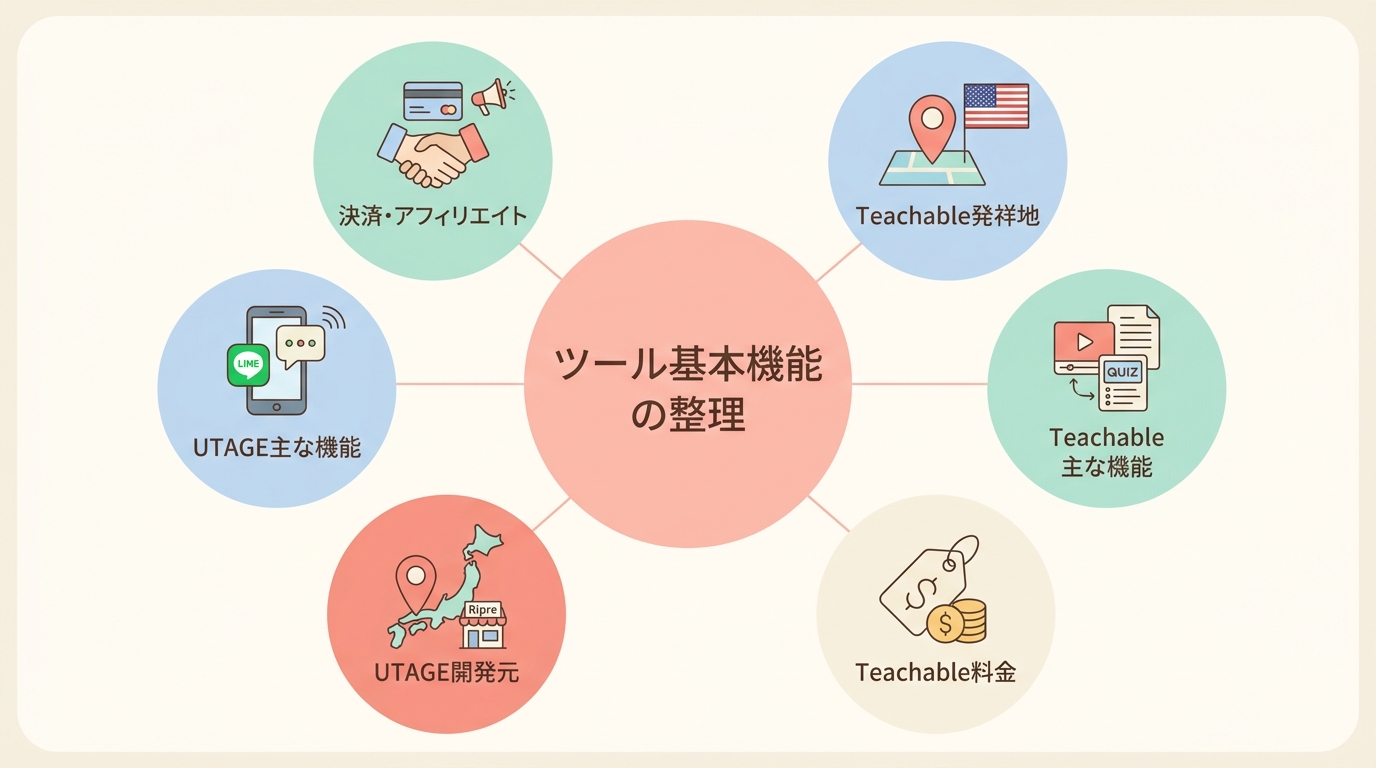 UTAGEとTeachableの基本情報を整理する